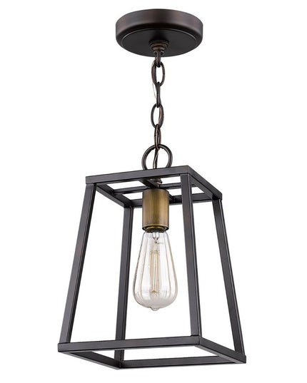 Antique Bronze Metal Tapered Hanging Light