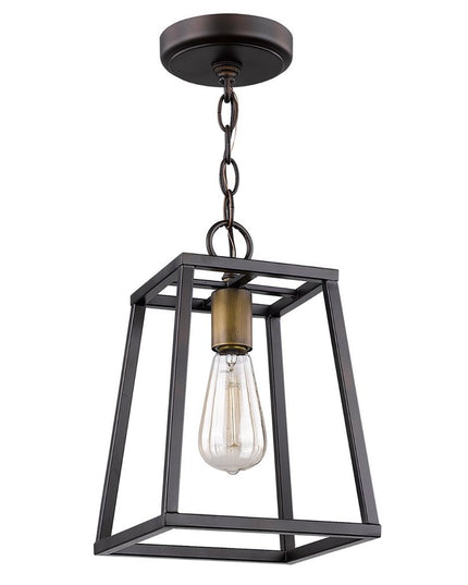 Antique Bronze Metal Tapered Hanging Light