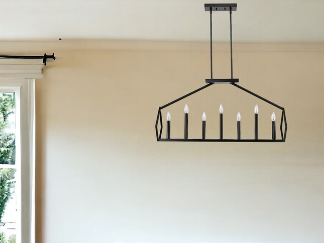 Luca 14-Light Matte Black Island Pendant