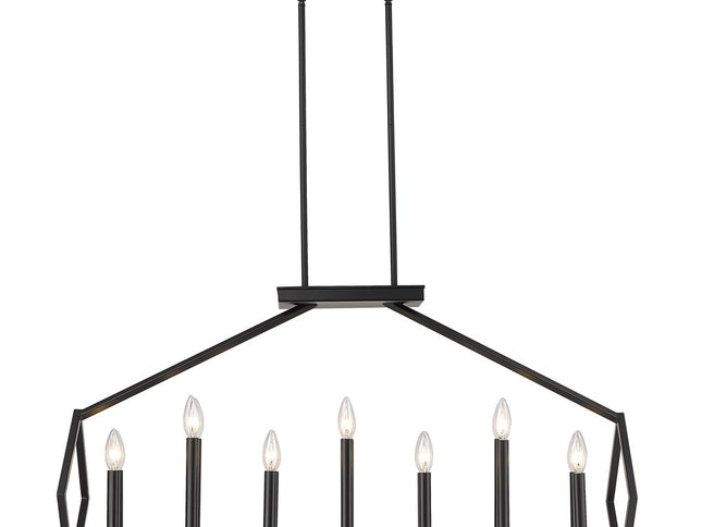 Luca 14-Light Matte Black Island Pendant