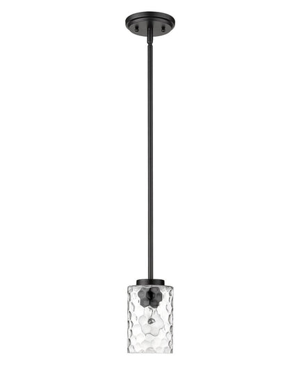 Black Metal and Glass Mini Pendant Hanging Light
