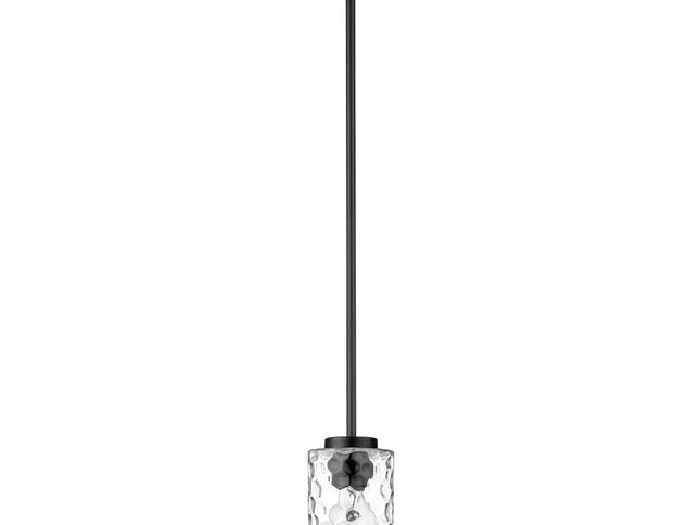 Black Metal and Glass Mini Pendant Hanging Light