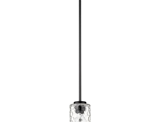 Black Metal and Glass Mini Pendant Hanging Light