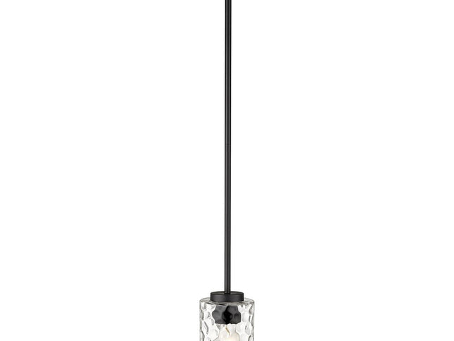 Black Metal and Glass Mini Pendant Hanging Light