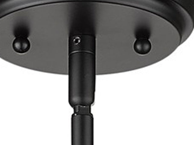 Black Metal and Glass Mini Pendant Hanging Light