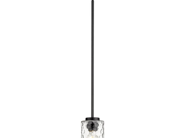 Black Metal and Glass Mini Pendant Hanging Light