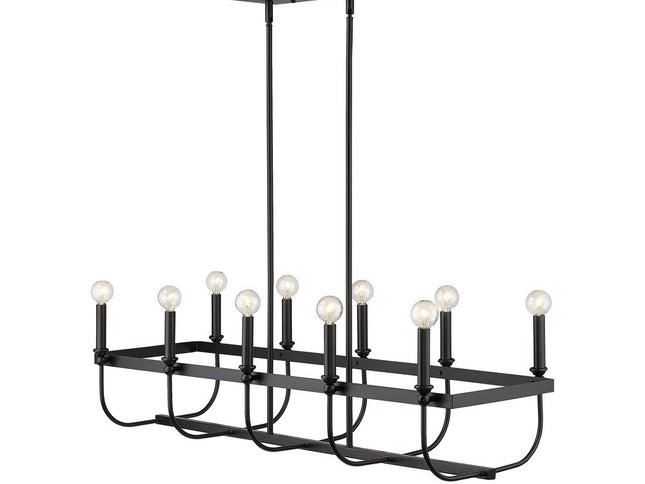 Beckett 10-Light Matte Black Island Pendant
