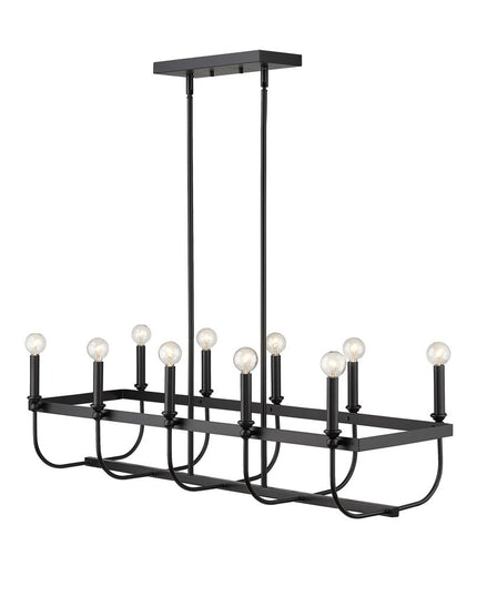 Beckett 10-Light Matte Black Island Pendant
