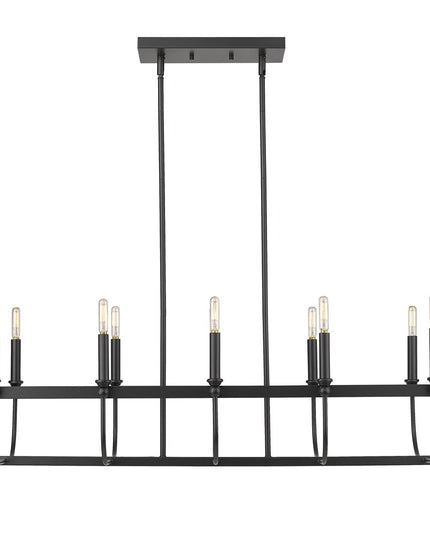 Beckett 10-Light Matte Black Island Pendant