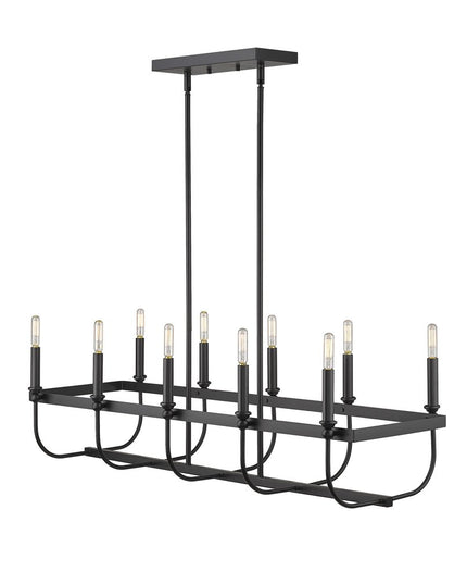 Beckett 10-Light Matte Black Island Pendant
