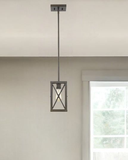 Bronze Metal Geometric Mini Pendant Hanging Light