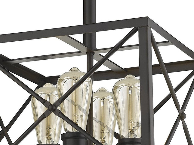 Brooklyn 4-Light Oil-Rubbed Bronze Convertible Pendant