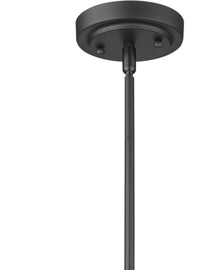 Matte Black Hanging Light with Dome Shade