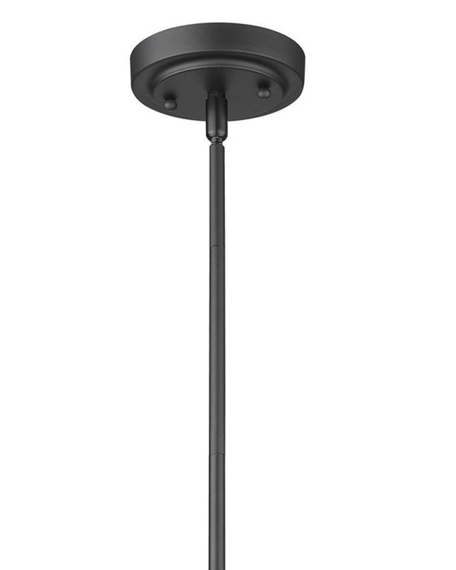 Matte Black Hanging Light with Dome Shade