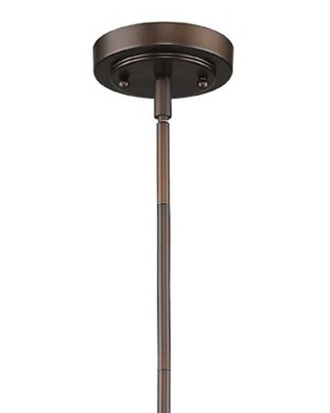 Antique Bronze Hanging Light with Dome Shade