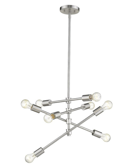 Calix 8-Light Satin Nickel Pendant