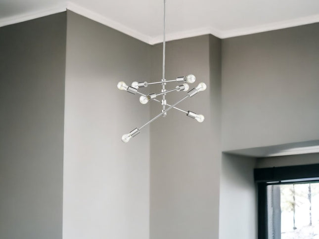 Calix 8-Light Satin Nickel Pendant