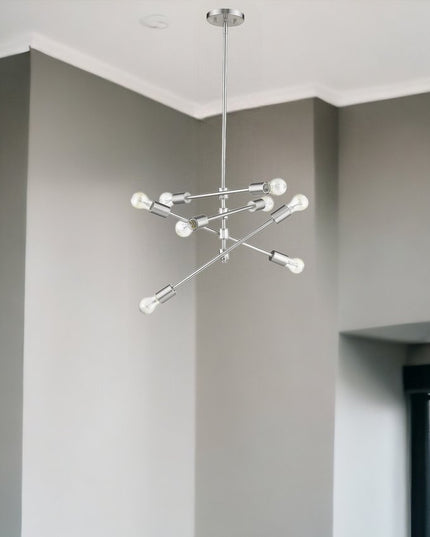 Calix 8-Light Satin Nickel Pendant