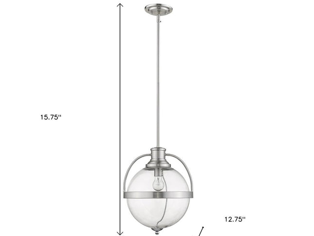 Kassian 1-Light Satin Nickel Pendant