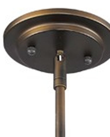 Bronze Metal Hanging Light with Mesh Shade