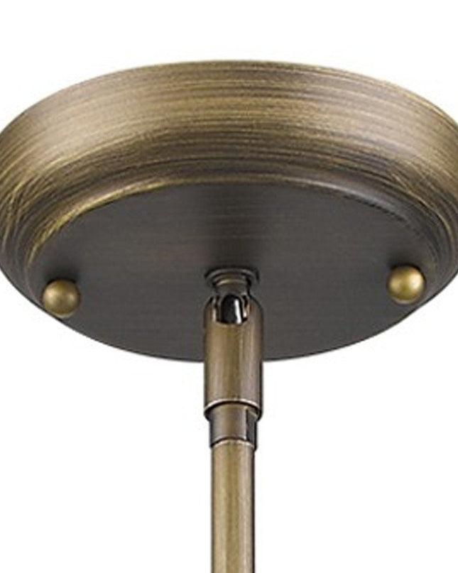 Brushed Gold Metal Hanging with Round Glass Shade