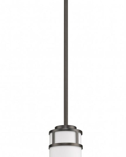 Brushed Bronze Minimalist Cylindrical Hanging Light