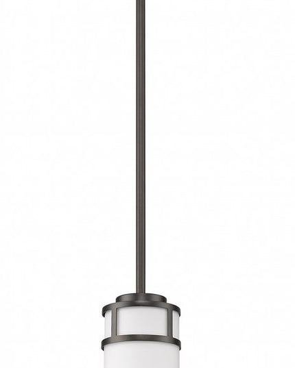 Brushed Bronze Minimalist Cylindrical Hanging Light