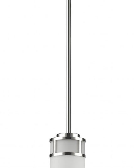 Silver Minimalist Cylindrical Hanging Light