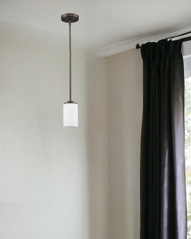 Bronze Frosted Glass Hanging Light