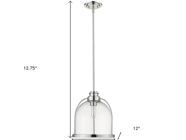Stanton 1-Light Polished Nickel Pendant