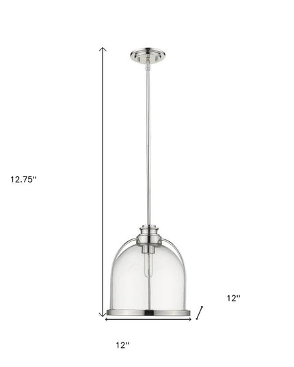 Stanton 1-Light Polished Nickel Pendant