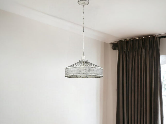 Iris 1-Light Aged Ivory Pendant