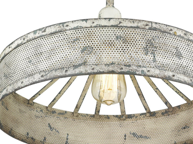 Iris 1-Light Aged Ivory Pendant