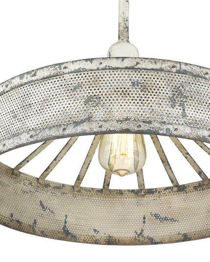 Iris 1-Light Aged Ivory Pendant