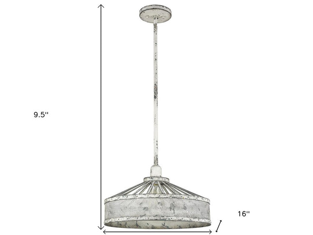 Iris 1-Light Aged Ivory Pendant