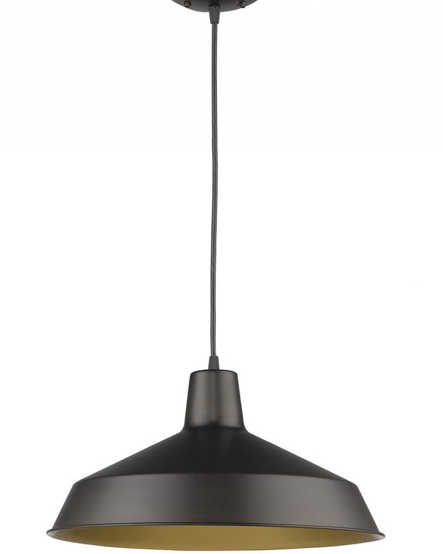 Industrial Brushed Bronze Hanging Light
