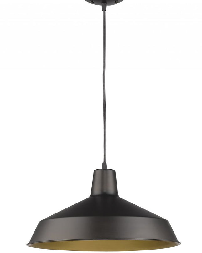 Industrial Brushed Bronze Hanging Light