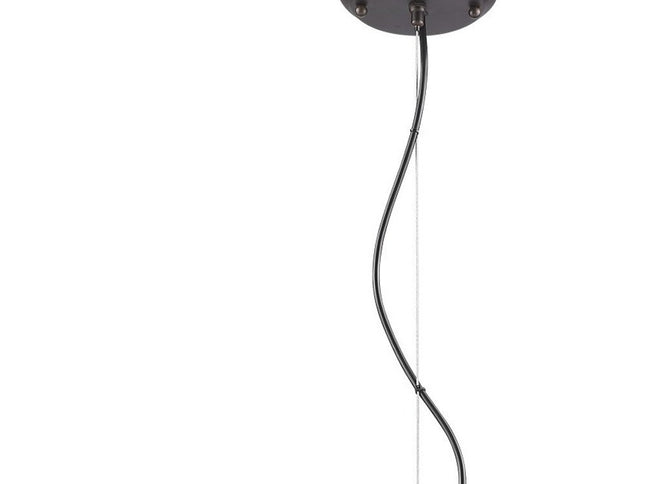 Alcove 4-Light Oil-Rubbed Bronze Pendant With Raw Brass Interior Shade