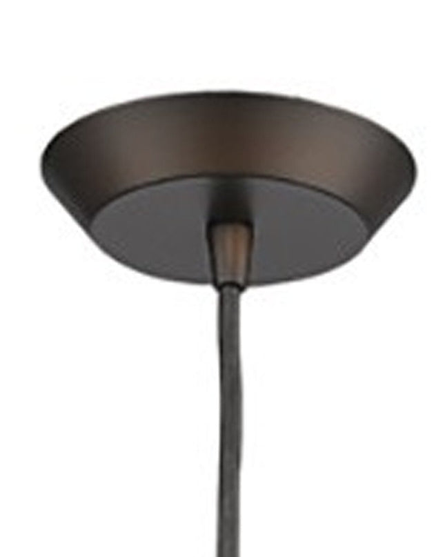 Narrow Bronze Hanging Light with Glass Studs