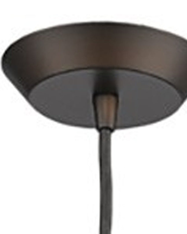 Narrow Bronze Hanging Light with Glass Studs