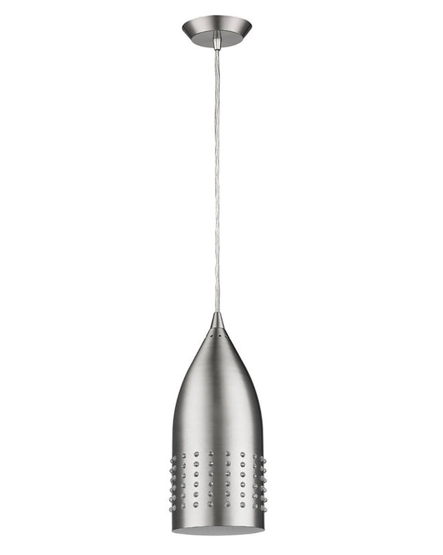 Silver Hanging Light with Glass Studs