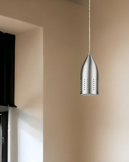 Silver Hanging Light with Glass Studs