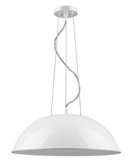 Layla 1-Light White Bowl Pendant