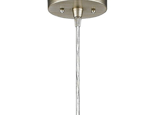 Silver Metal Hanging Light with Dome Shade