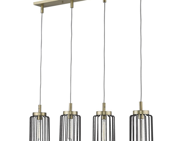 Reece 4-Light Aged Brass Island Pendant