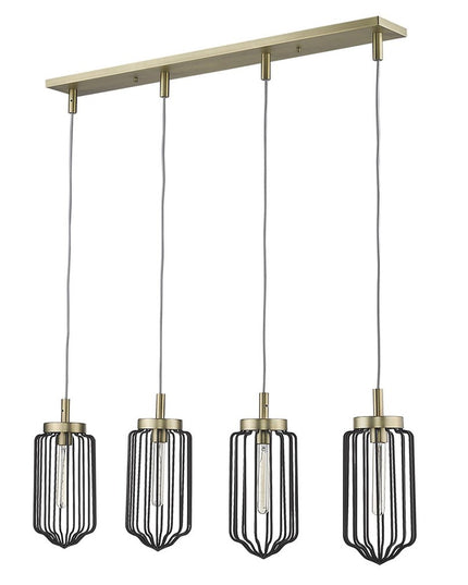 Reece 4-Light Aged Brass Island Pendant
