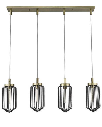 Reece 4-Light Aged Brass Island Pendant