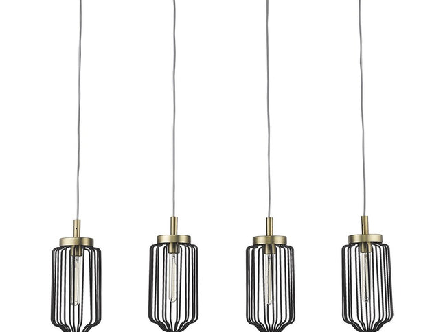 Reece 4-Light Aged Brass Island Pendant