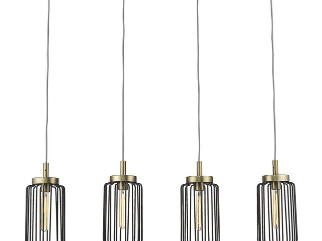 Reece 4-Light Aged Brass Island Pendant