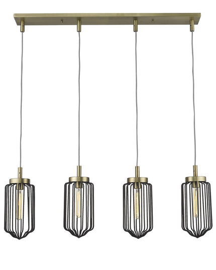 Reece 4-Light Aged Brass Island Pendant